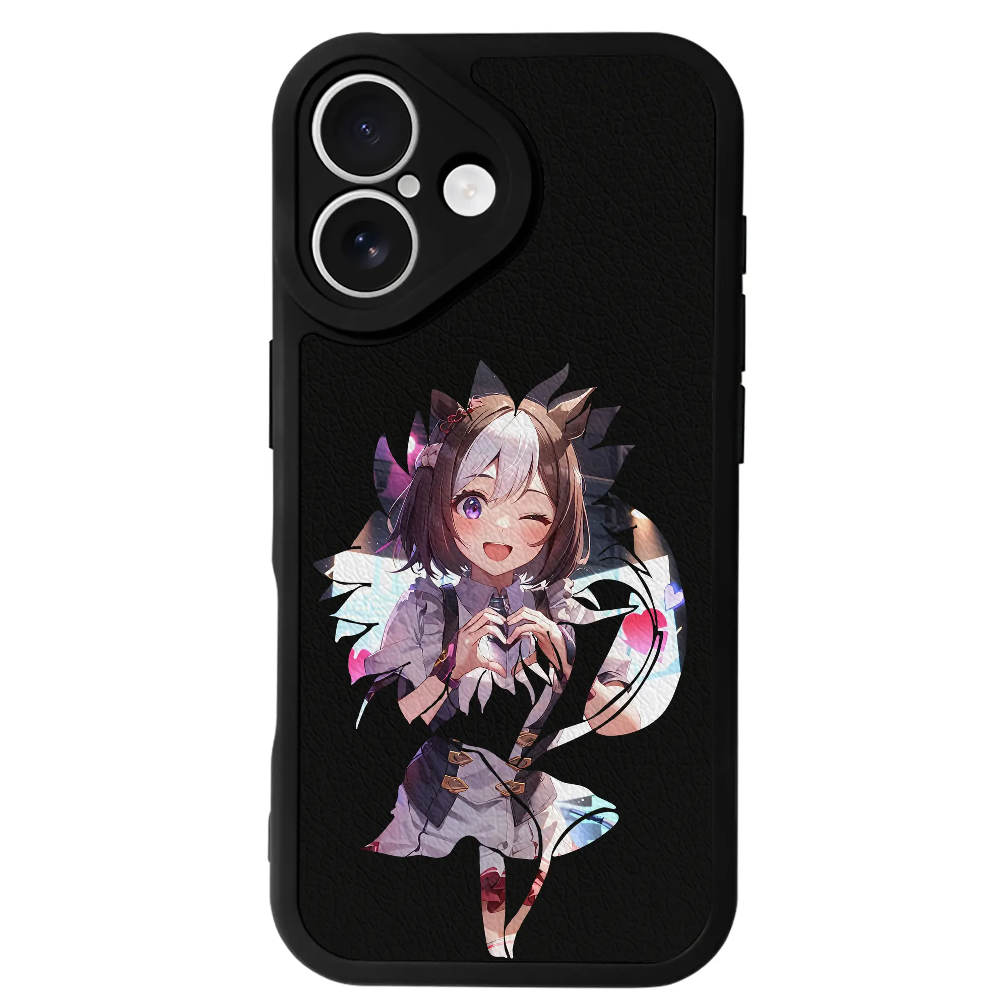 ウマ娘 プリティーダービー グッズ スペシャルウィーク - IPhone 16シリーズ対応 ・ シリコンスマホケース ・ レザー調 ・ 高精度フィット ・ 耐衝撃 ・ ワイヤレス充電対応 ・ 精密カット